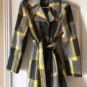 Plaid Style Pea Coat.
